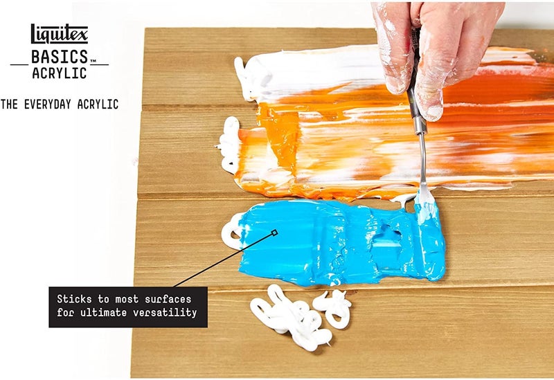 Liquitex BASICS Acrylic Paint Set, 5 x 75ml (2.4-oz) Tube Paint Set - Image 4